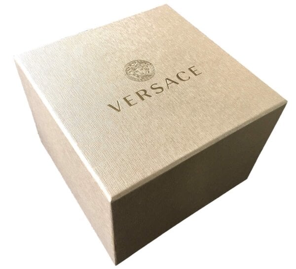 Versace V Circle Quartz Silver Dial Brown Leather Strap Watch For Women - VBP04017 Buy Now By Versace