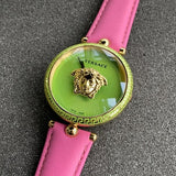 Versace Palazzo Empire Green Dial Pink Leather Strap Watch for Women - VCO150017 Buy Now By Versace