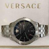 Versace Univers Analog Black Dial Silver Steel Strap Watch for Men - VEBK00418 Buy Now By Versace