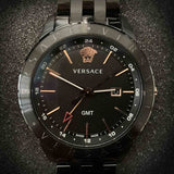 Versace Univers Quartz Black Dial Black Steel Strap Watch for Men - VEBK00618 Buy Now By Versace