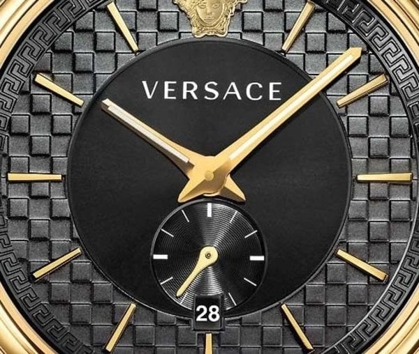 Versace V-Circle Quartz Black Dial Brown Leather Strap Watch for Men - VEBQ01619 Buy Now By Versace