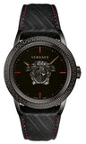 Versace Palazzo Empire Black Dial Black Leather Strap Watch for Men - VERD00218 Buy Now By Versace