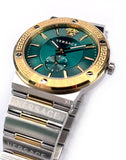 Versace Hellenyium Quartz Green Dial Silver Steel Strap Watch For Men - VEVK00420 Buy Now By Versace