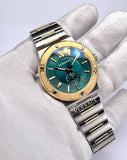 Versace Hellenyium Quartz Green Dial Silver Steel Strap Watch For Men - VEVK00420 Buy Now By Versace