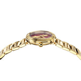 Versace Virtus Mini Quartz Red Dial Gold Steel Strap Watch For Women - VET300321 Buy Now By Versace