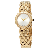 Versace V-Flare Quartz Silver Dial Gold Steel Strap Watch for Women - VEBN00818 Buy Now By Versace