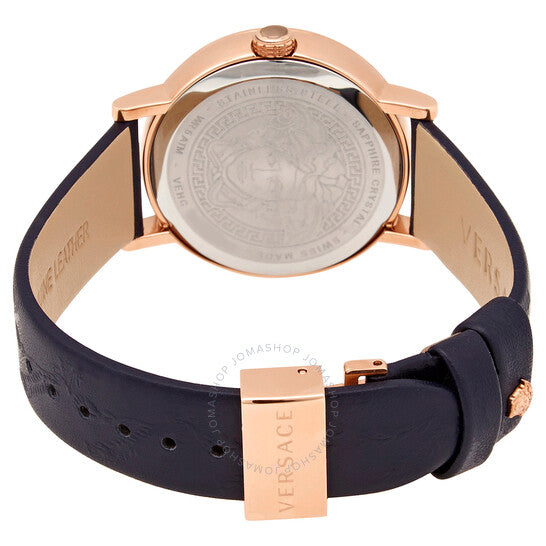 Versace Virtus Quartz Blue Dial Blue Leather Strap Watch for Women - VEHC00419 Buy Now By Versace