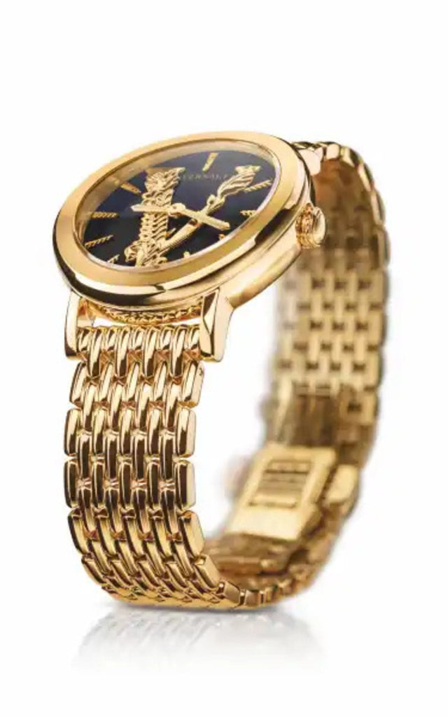 Versace Virtus Quartz Black Dial Gold Steel Strap Watch for Women - VEHC00619 Buy Now By Versace