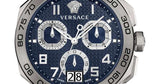 Versace Dylos Chronograph Blue Dial Silver Steel Strap Watch for Men - VQC090016 Buy Now By Versace