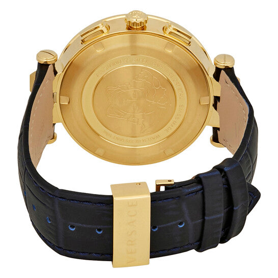 Versace Race GMT Blue Dial Blue Leather Strap Watch For Men - 29G70D282 Buy Now By Versace