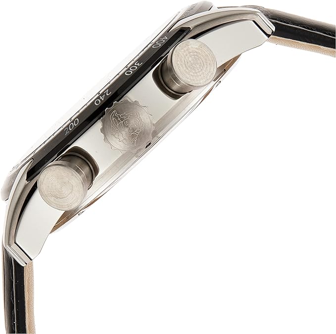 Versace V Ray Chronograph Quartz Black Dial Black Leather Strap Watch For Men - VE2I00121 Buy Now By Versace