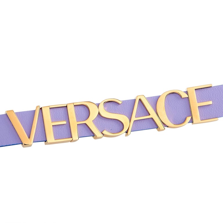 Versace V-Flare Silver Dial Purple Leather Strap Watch for Women - VEBN00318 Buy Now By Versace