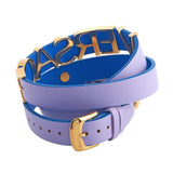 Versace V-Flare Silver Dial Purple Leather Strap Watch for Women - VEBN00318 Buy Now By Versace