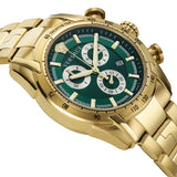 Versace V-Ray Chronograph Quartz Green Dial Gold Steel Strap Watch For Men - VE2I00621 Buy Now By Versace