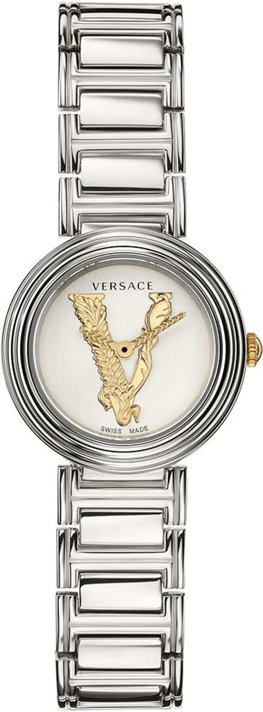 Versace Virtus Quartz White Dial Silver Steel Strap Watch For Women - VET300621 Buy Now By Versace
