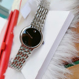 Movado Veturi Quartz Black Dial Silver Steel Strap Watch for Women - 0606338 Buy Now By Movado