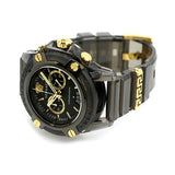 Versace Icon Active Chronograph Black Dial Black Steel Strap Watch for Men - VEZ700421 Buy Now By Versace