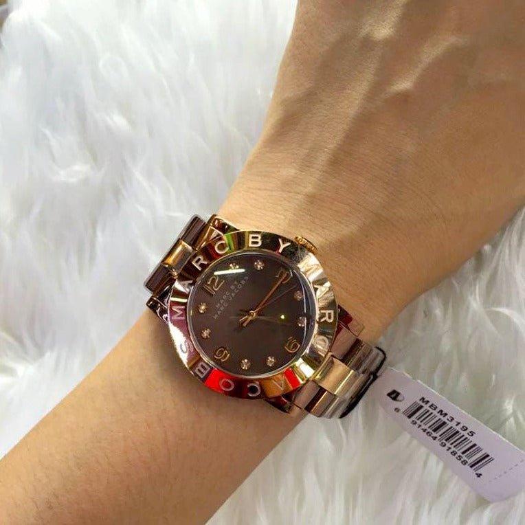 Marc Jacobs Amy Grey Dial Two Tone Steel Strap Watch for Women - MBM3195 Buy Now By Marc Jacobs