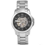 Fossil Grant Automatic Skeleton Black Dial Silver Steel Strap Watch for Men - ME3103 Buy Now By Fossil