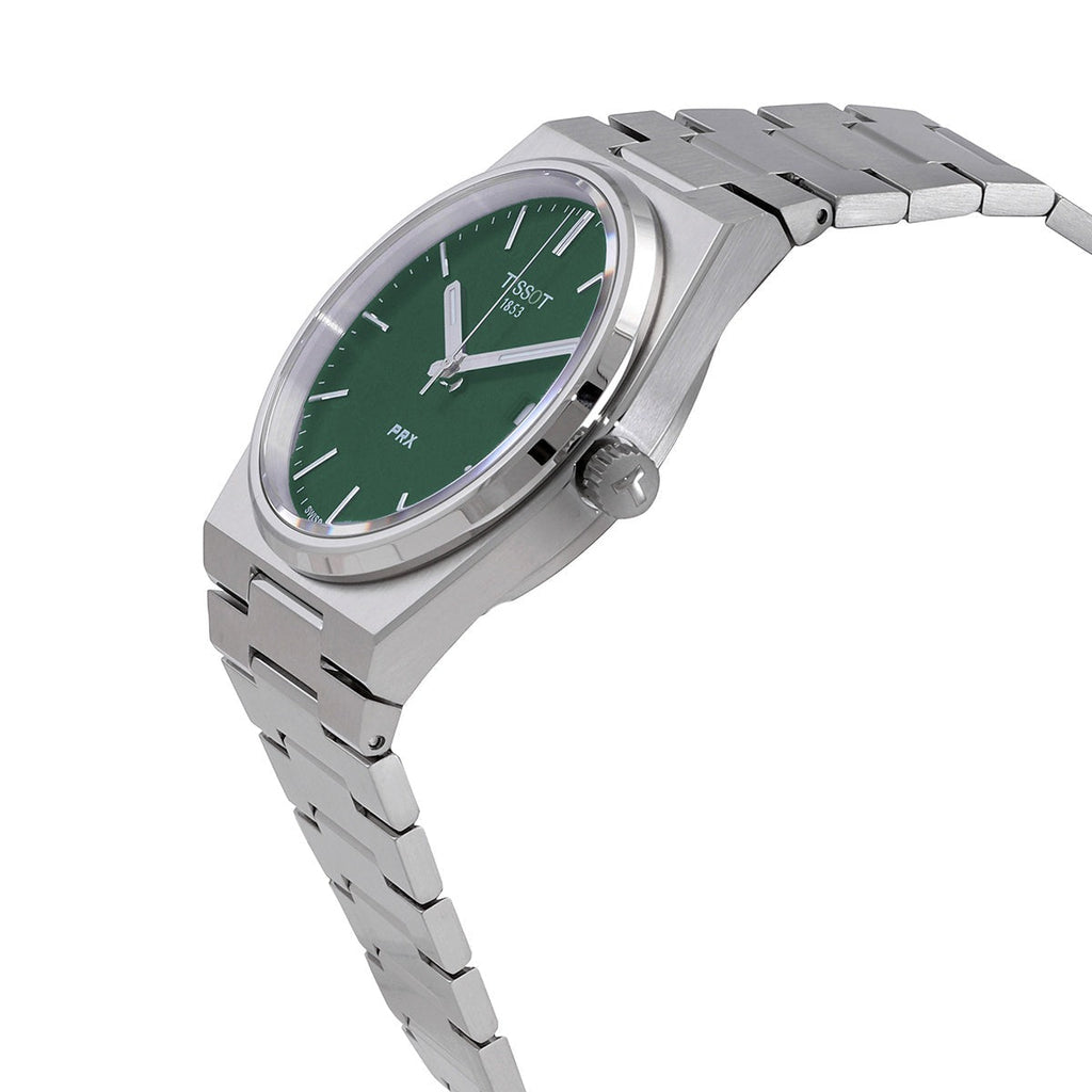 Tissot PRX Green Dial Silver Steel Strap Watch For Men - T137.410.11.091.00 Buy Now By Tissot