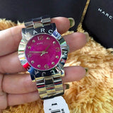 Marc Jacobs Amy Pink Dial Silver Steel Strap Watch for Women - MBM8623 Buy Now By Marc Jacobs