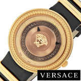 Versace V Metal Icon Gold Dial Black & Gold Strap Watch for Women - VLC030014 Buy Now By Versace