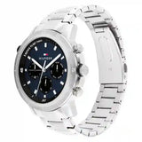 Tommy Hilfiger Troy Chronograph Blue Dial Silver Steel Strap Watch For Men - 1792104 Buy Now By Tommy Hilfiger