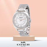 Coach Mini Boyfriend Diamonds Silver Dial Silver Steel Strap Watch for Women - 14501699 Buy Now By Coach
