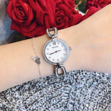 Bulova Crystal Collection Mother of Pearl Dial Silver Steel Strap Watch for Women - 96L223 Buy Now By Bulova