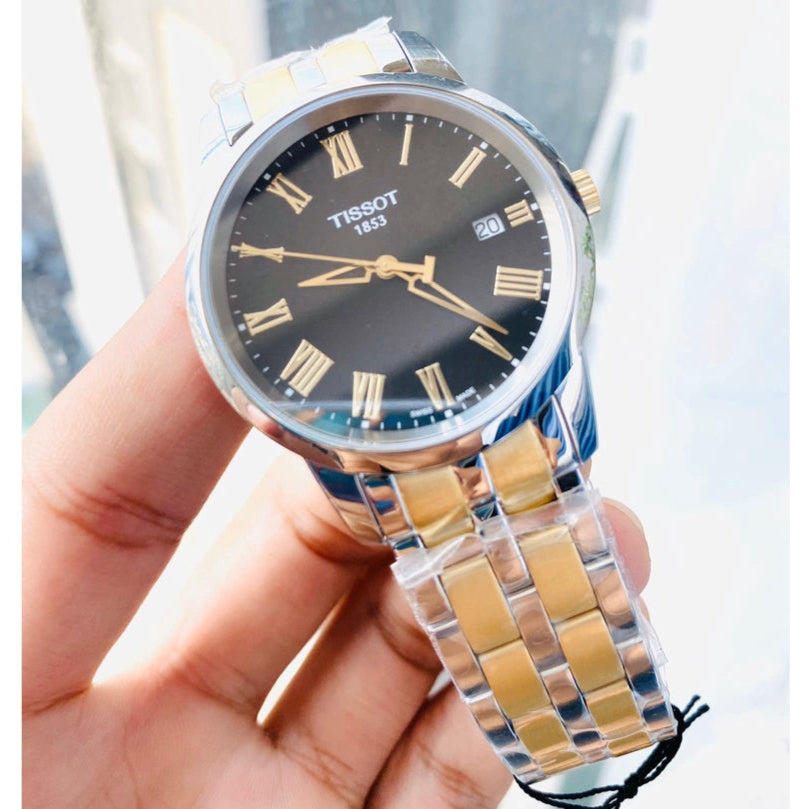 Tissot T Classic Dream Black Dial Two Tone Steel Strap Watch for Men - T033.410.22.053.01 Buy Now By Tissot