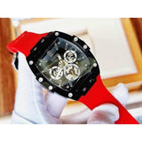 Guess Phoenix Multifunction Black Dial Red Rubber Strap Watch for Men - GW0203G4 Buy Now By Guess