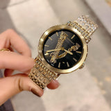 Versace Virtus Quartz Black Dial Gold Steel Strap Watch for Women - VEHC00619 Buy Now By Versace