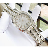 Bulova Phantom Swarovski Crystal Pave Silver Dial Silver Steel Strap Watch for Men - 98B296 Buy Now By Bulova