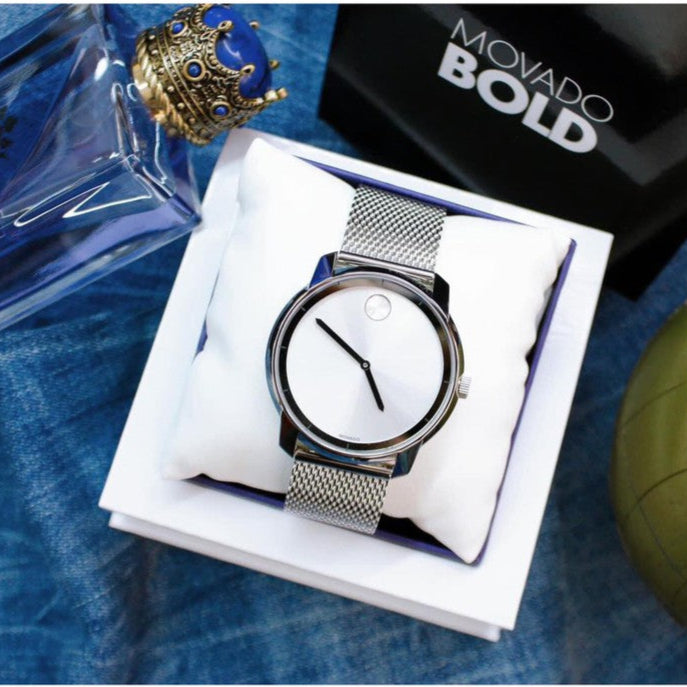 Movado Bold Silver Dial Silver Mesh Bracelet Watch For Women - 3600241 Buy Now By Movado