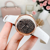 Swarovski Crystalline Hours Quartz Grey Dial Black Leather Strap Watch for Women - 5344635 Buy Now By Swarovski