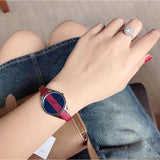 Calvin Klein Rebel Blue Maroon Dial Maroon Leather Strap Watch for Women - K8P231UN Buy Now By Calvin Klein