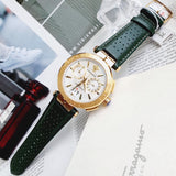 Versace Aion Chronograph White Dial Green Leather Strap Watch for Men - VBR020017 Buy Now By Versace