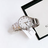 Bulova Crystal Collection Mother of Pearl Dial Silver Steel Strap Watch for Women - 96L263 Buy Now By Bulova