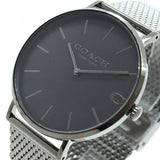 Coach Charles Black Dial Grey Mesh Bracelet Watch for Men - 14602145 Buy Now By Coach