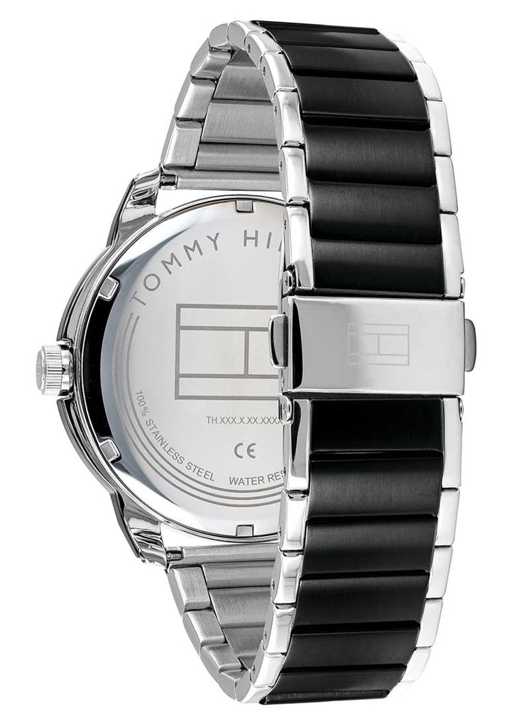 Tommy Hilfiger Sneaker Quartz Black Dial Two Tone Steel Strap Watch for Men - 1791619 Buy Now By Tommy Hilfiger
