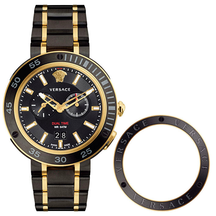 Versace V Extreme Pro Two Tone Dial Stainless Steel Strap Watch for Men - VCN040017 Buy Now By Versace