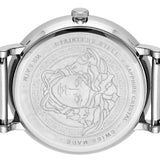 Versace V-Circle Silver Dial Silver Mesh Bracelet Watch for Men - VBQ060017 Buy Now By Versace