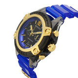 Versace Icon Active Chronograph Black Dial Blue Rubber Strap Watch For Men VEZ700521 Buy Now By Versace