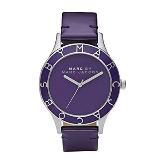 Marc Jacobs Blade Purple Dial Purple Leather Strap Watch for Women - MBM1158 Buy Now By Marc Jacobs