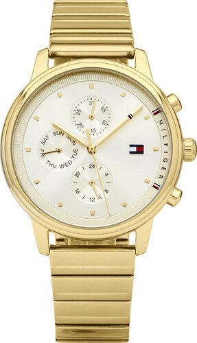 Tommy Hilfiger Blake White Dial Gold Steel Strap Watch for Women - 1781905 Buy Now By Tommy Hilfiger