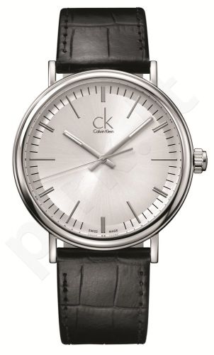 Calvin Klein Surround Silver Dial Black Leather Strap Watch for Men - K3W211C6 Buy Now By Calvin Klein
