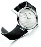 Calvin Klein Sight Silver Dial Black Leather Strap Watch for Men - K1S21120 Buy Now By Calvin Klein