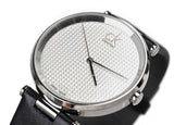 Calvin Klein Sight Silver Dial Black Leather Strap Watch for Men - K1S21120 Buy Now By Calvin Klein
