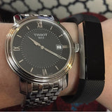 Tissot T Classic Bridgeport Black Dial Silver Steel Strap Watch For Men - T097.410.11.058.00 Buy Now By Tissot