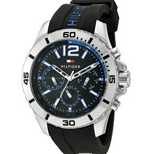 Tommy Hilfiger Sport Multifunction Black Dial Black Rubber Strap Watch for Men - 1791143 Buy Now By Tommy Hilfiger